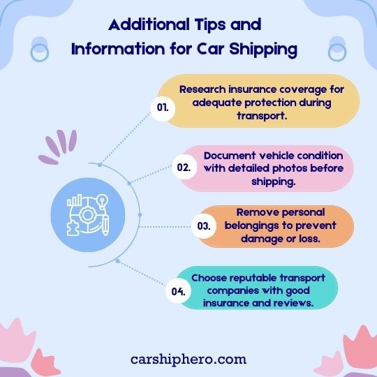 Additional Tips and Information for Car Shipping